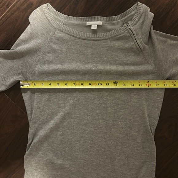 Pretty grey scrunch sides quarter sleeve sweater - Picture 9 of 10